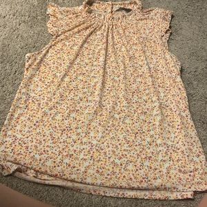 Adrianna Papell Floral High Neck Tank